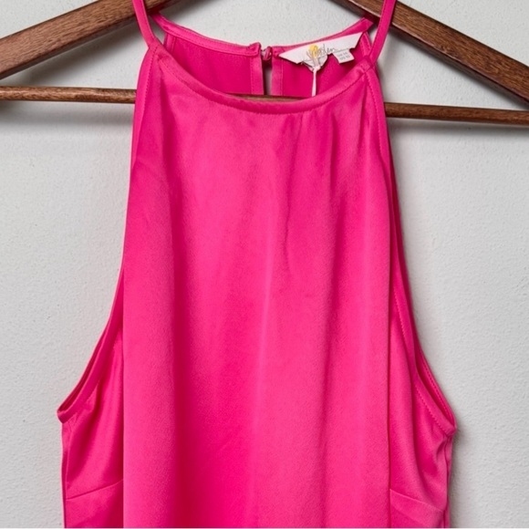 NWT BODEN Strappy Halterneck Satin Blouse Top in Watermelon Pink Size 10/Medium - Picture 6 of 15